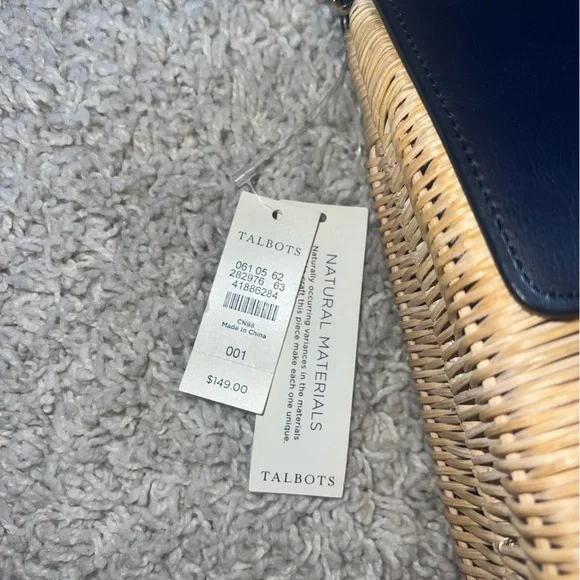 Talbots wicker shoulder bag purse spring bag NWT - Picture 9 of 10
